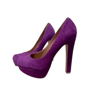 Vintage - Purple Suede 5” heel Steve Madden Stilettos size 7.5